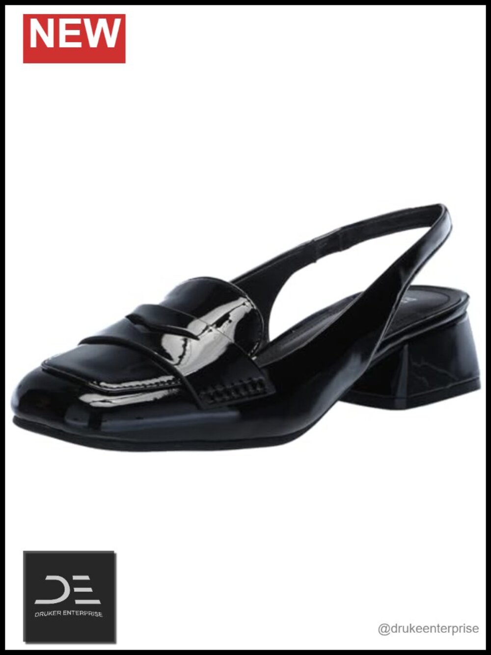 Kenneth Cole Reaction Women's Lewis Sling Back Loafer Square Toe Block Heel